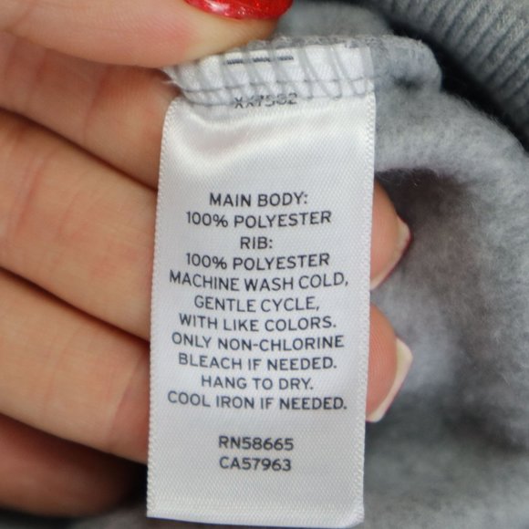 NWT BP Women SZ XS Mock Neck Graphic Print Sweatshirt Take Care of Yourself Gray - Picture 7 of 7